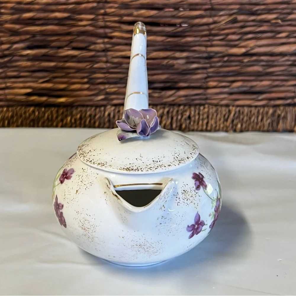 Vintage Floral Lefton China Creamer